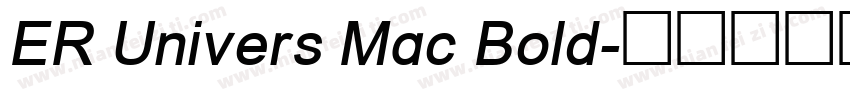 ER Univers Mac Bold字体转换
